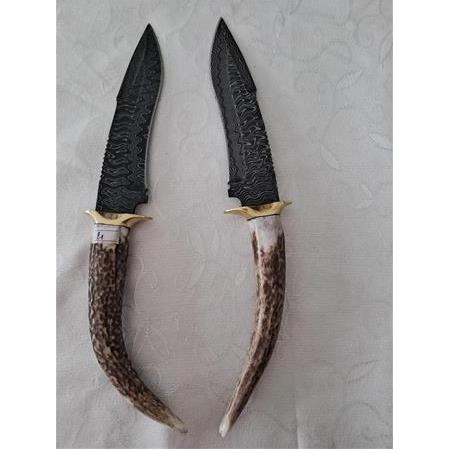 Geyik Boynuzlu Damascus Bıçak
