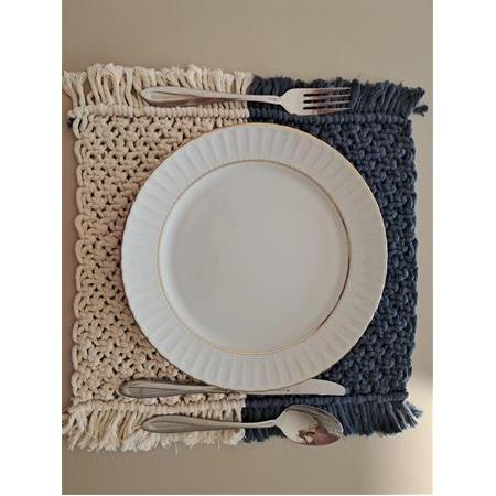 Makrome İki Renkli Supla (Amerikan Servis) 4'lü