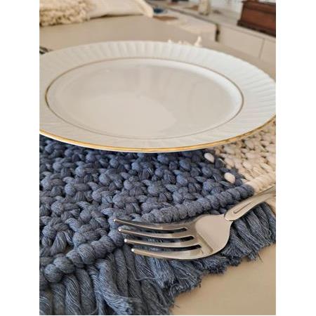 Makrome İki Renkli Supla (Amerikan Servis) 4'lü